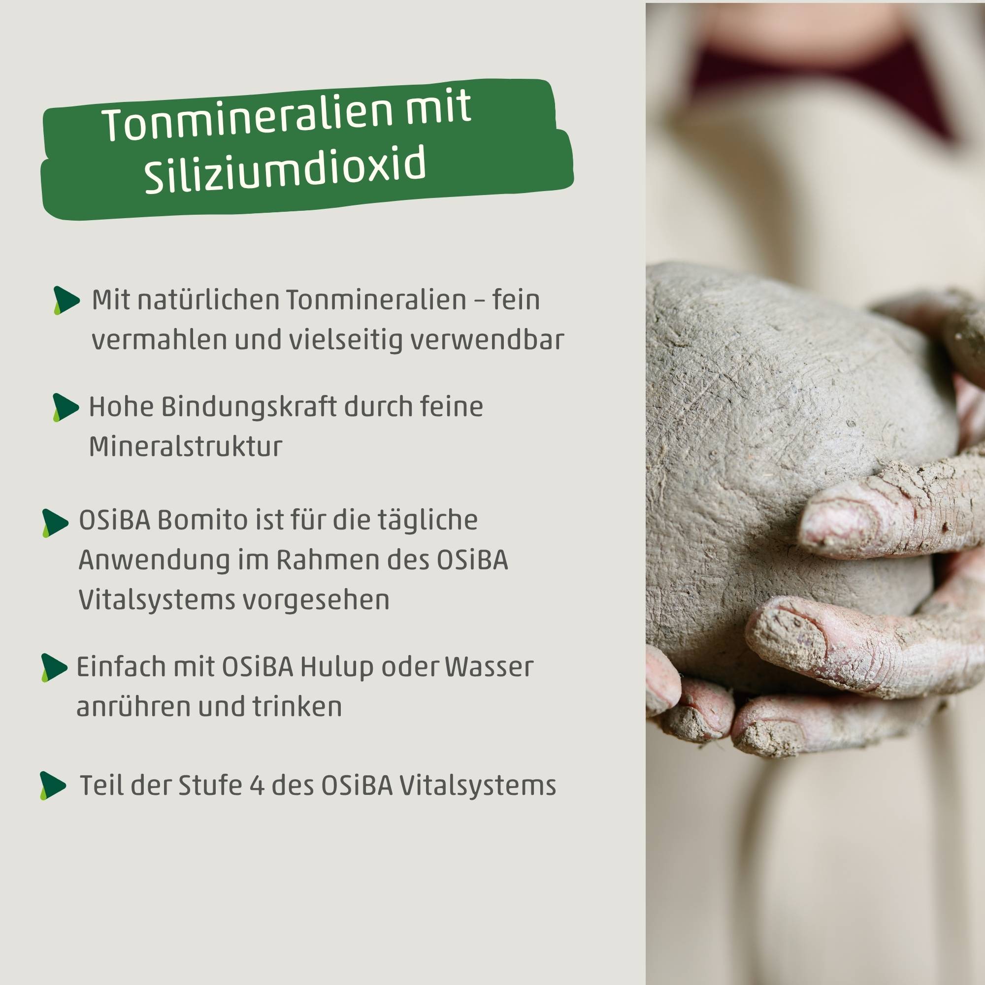 OSiBA Bomito - Natürliches Tonmineral mit Silizium