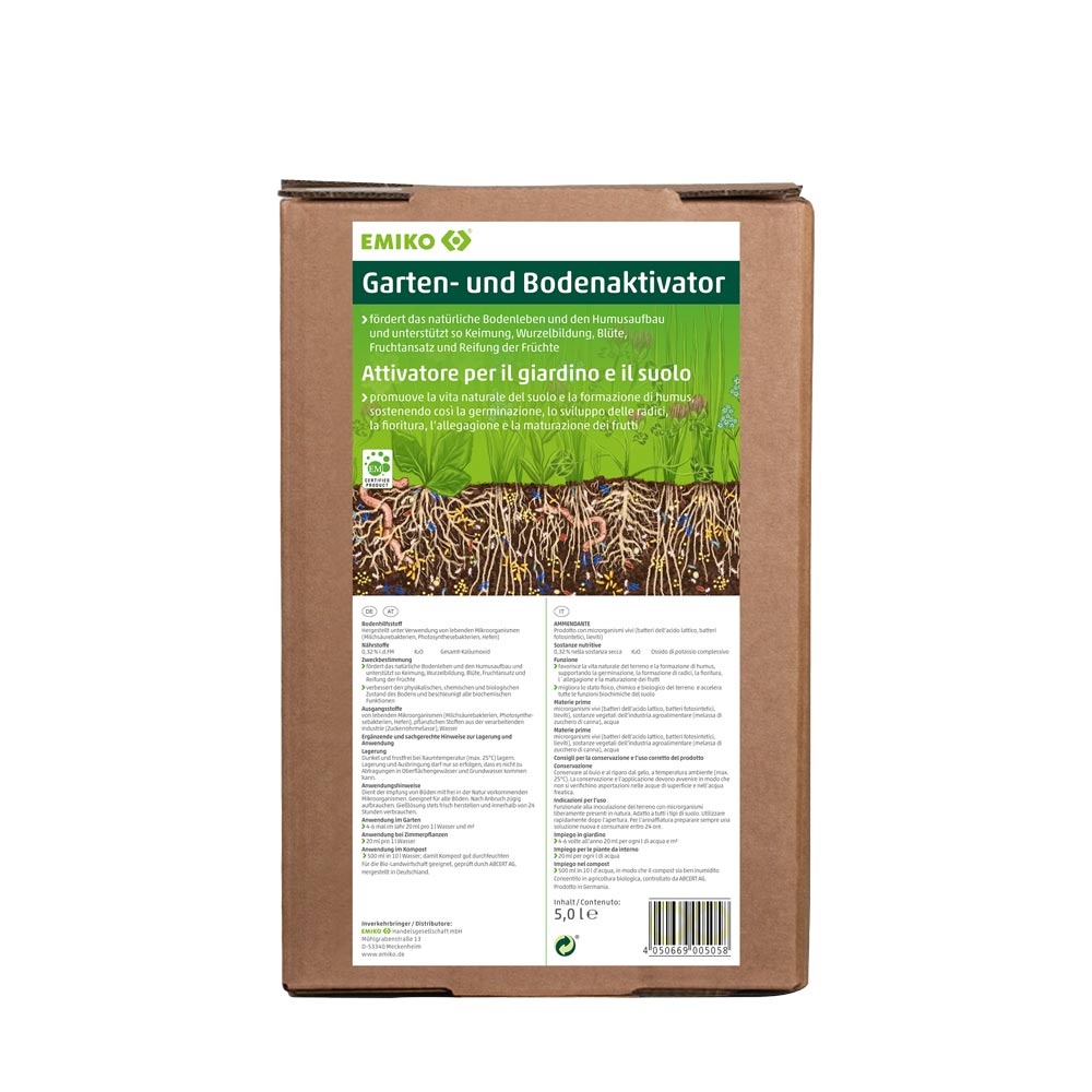 Garten- und Bodenaktivator - Flüssiger Bodenhilfsstoff mit Effektiven Mikroorganismen