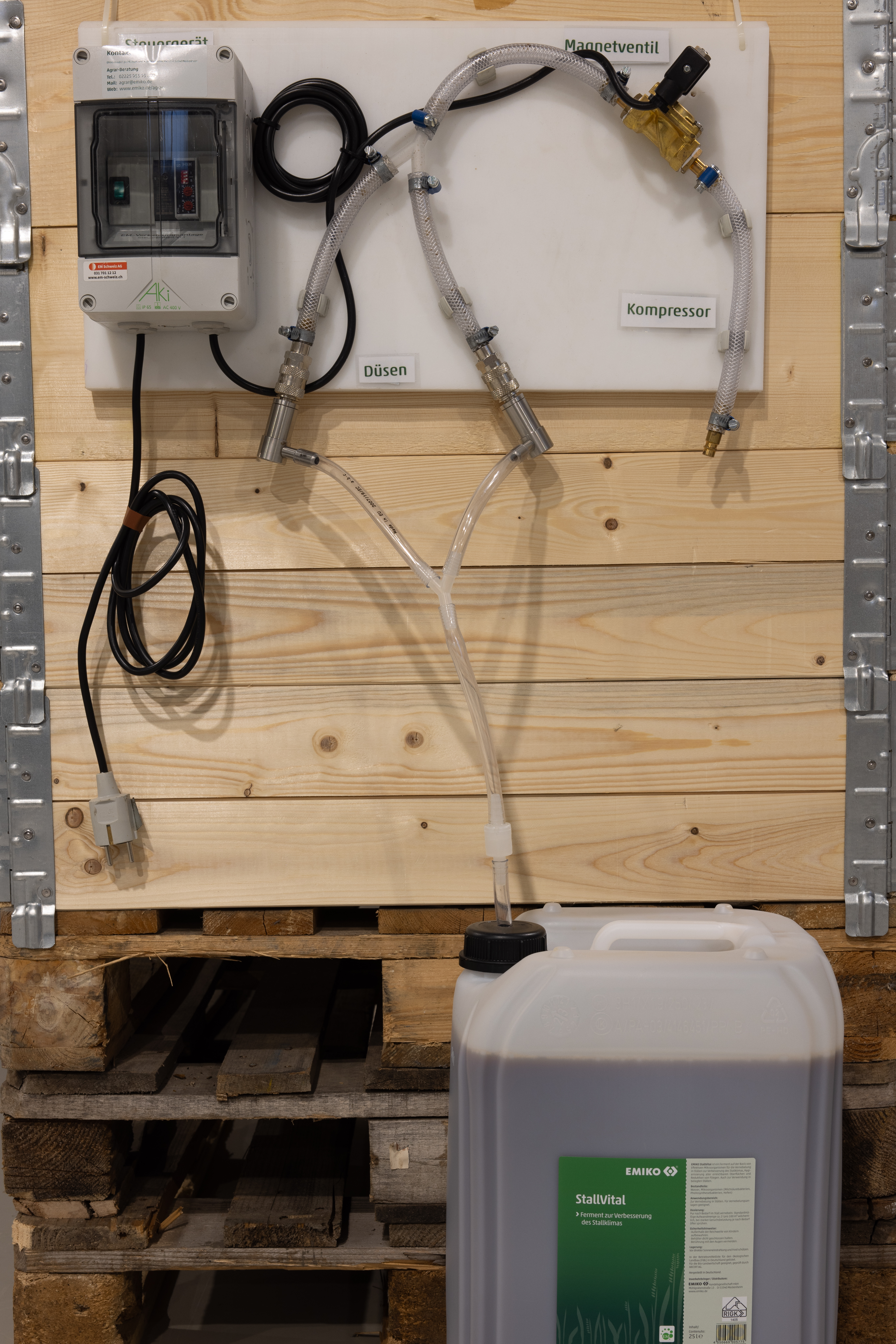 Vernebelungsanlage für EM - Stallklima verbessern