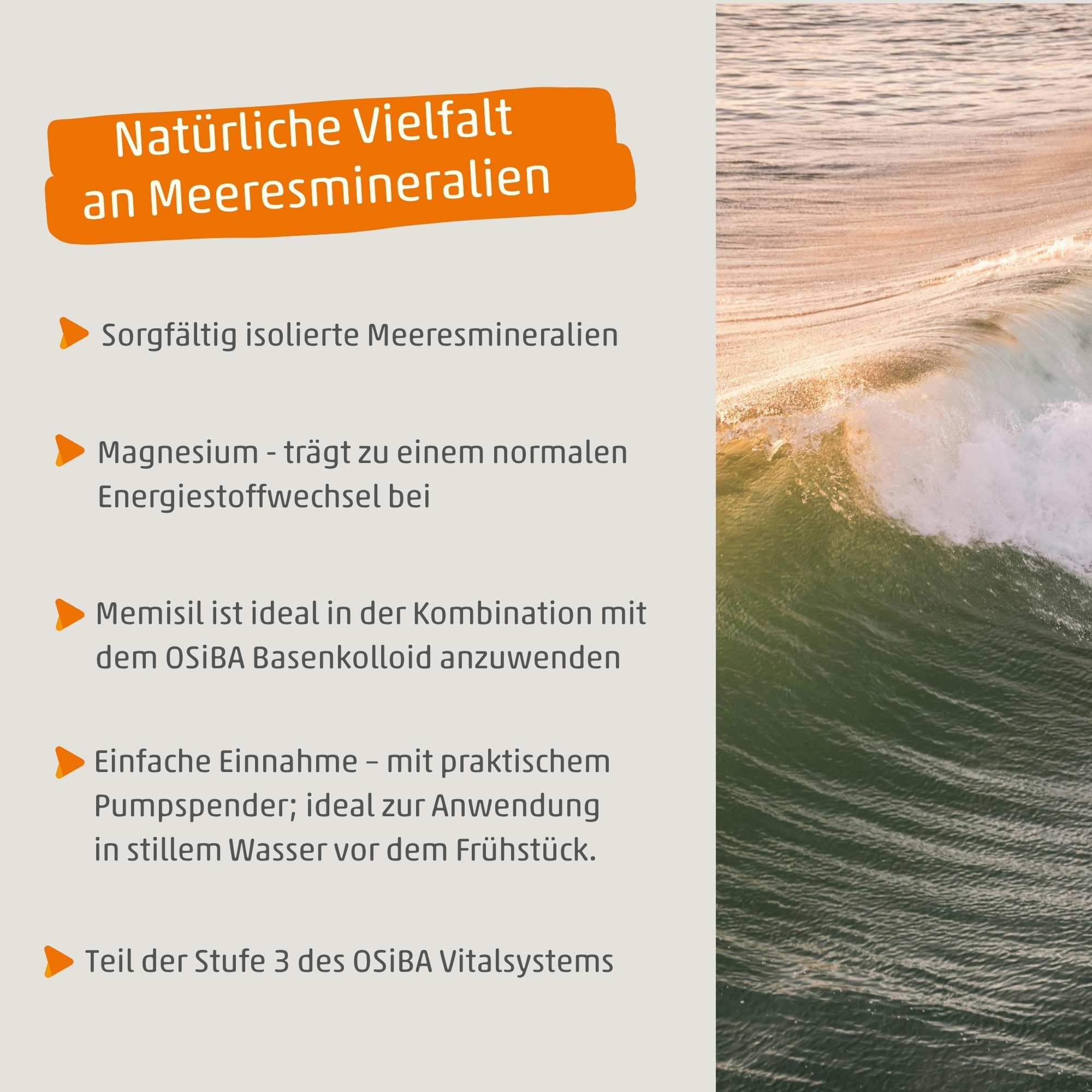 OSiBA Memisil - Flüssige Mineralien, Spurenelemente & Enzyme