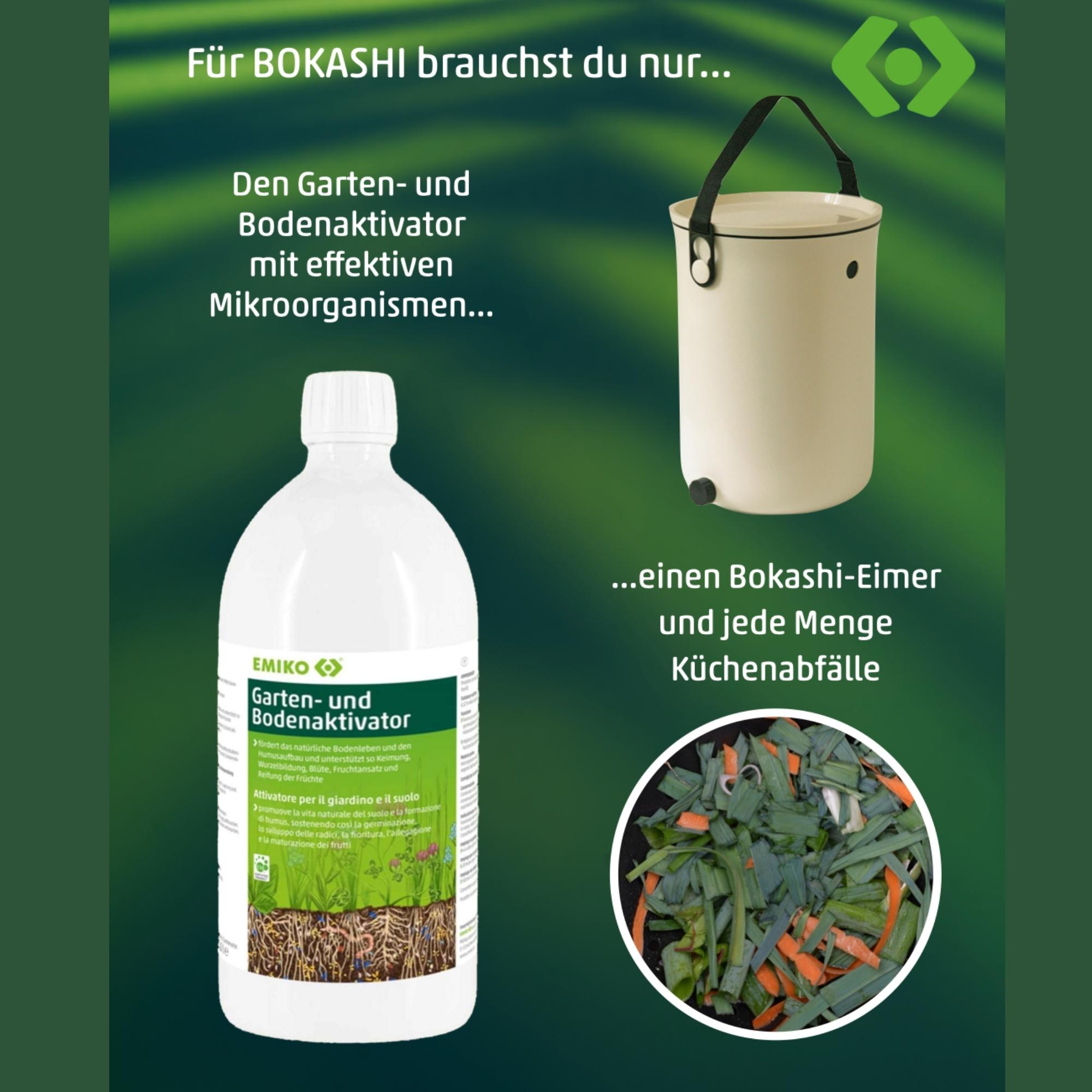 EM Bokashi Eimer Organko 2 weiß 9,6 l - Fermentation von Garten- und Küchenabfällen