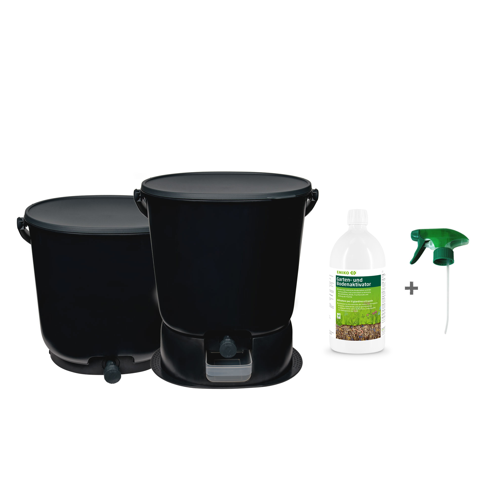 Bokashi Eimer Organko Essential 15,3 l im 2er Set - Fermentation von Garten- und Küchenabfällen