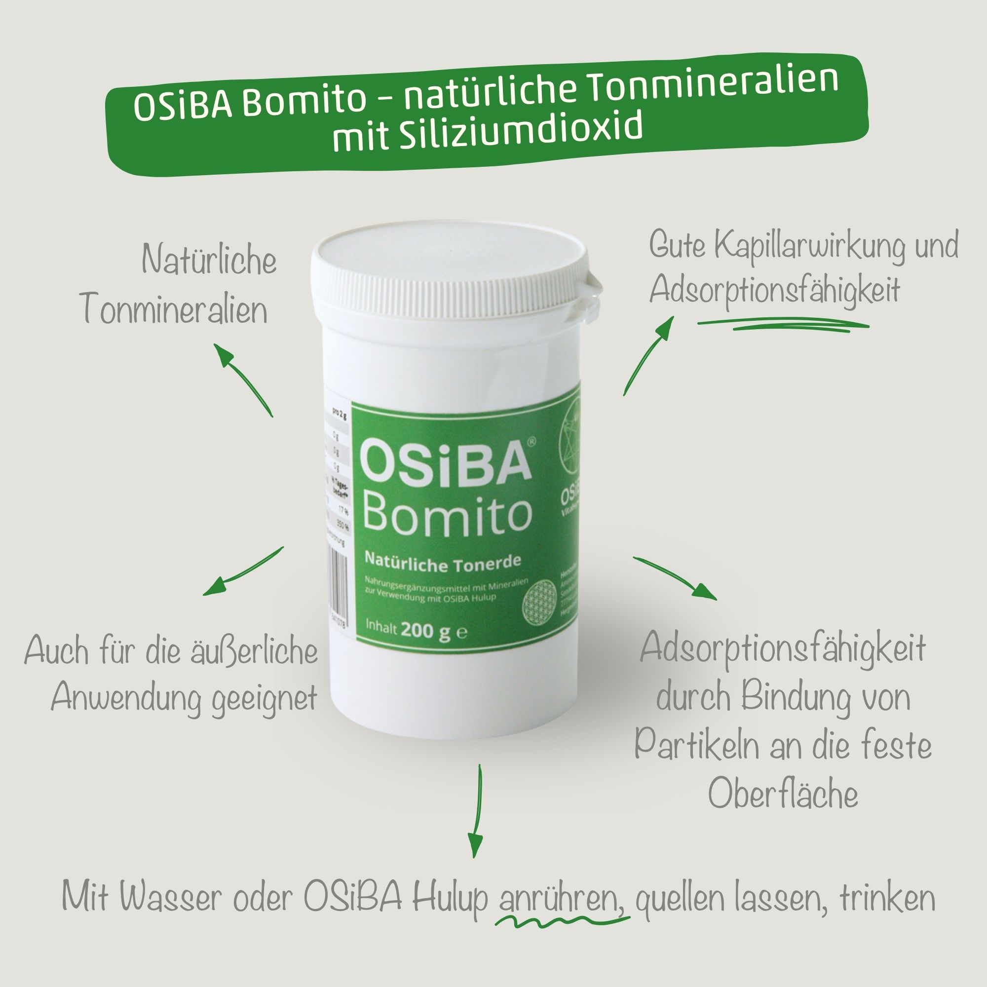 OSiBA Bomito - Natürliches Tonmineral mit Silizium