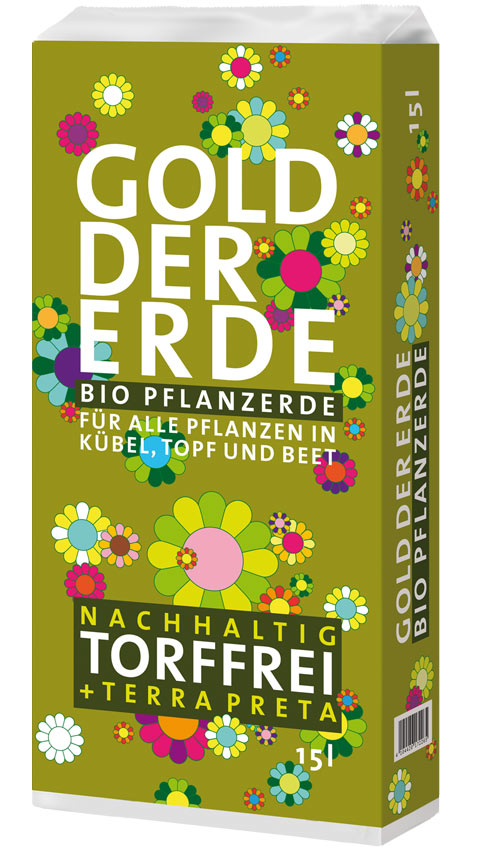 Gold der Erde Bio Pflanzerde - Torffreie Universalerde nach Terra Preta Methode hergestellt