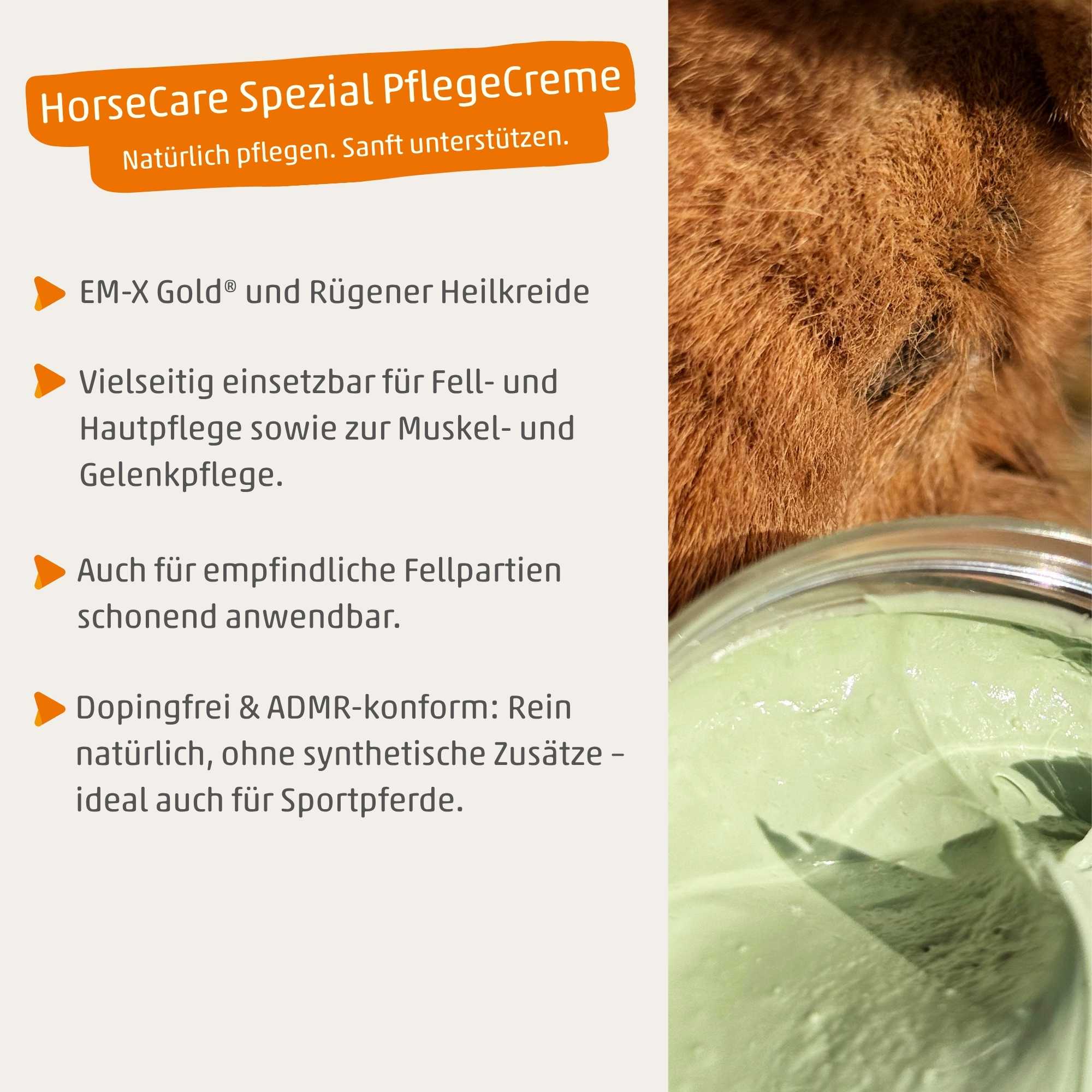 HorseCare Spezial PflegeCreme - Intensive Hautpflege für Pferde