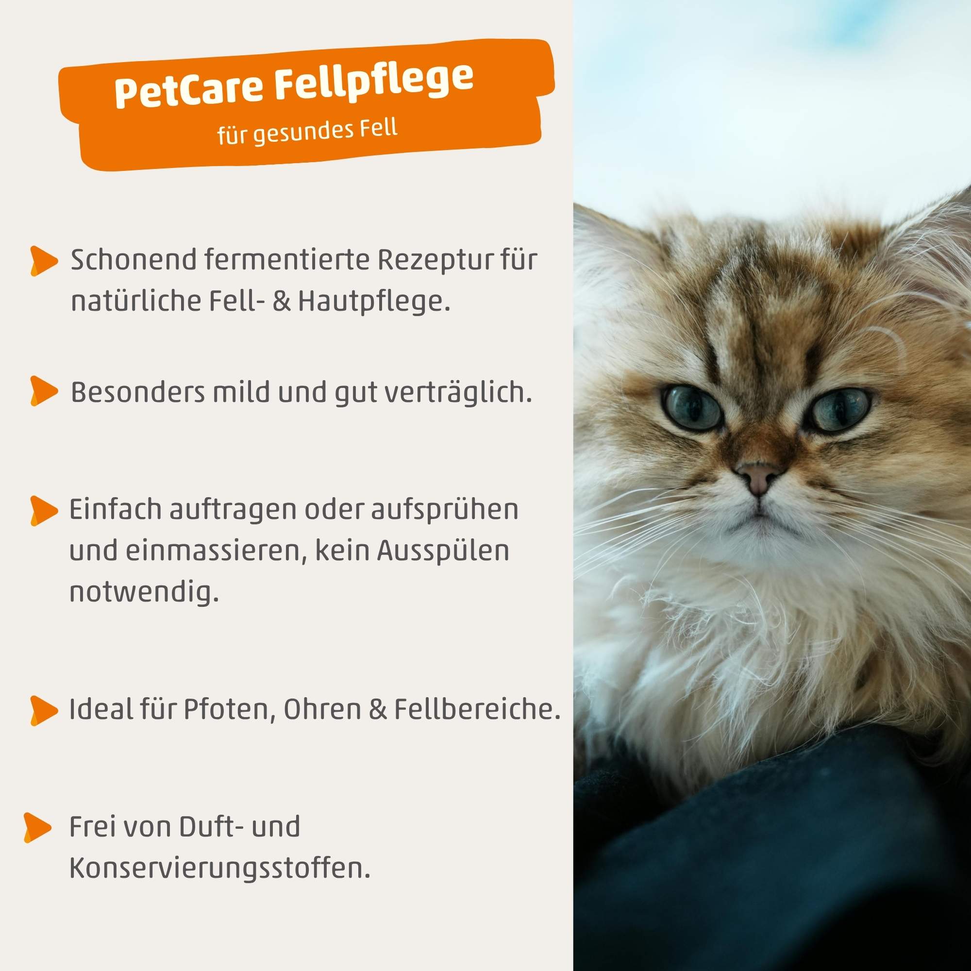 PetCare Fellpflege - Effektive Mikroorganismen für Haut und Fell für Hunde, Katzen & Kleintiere