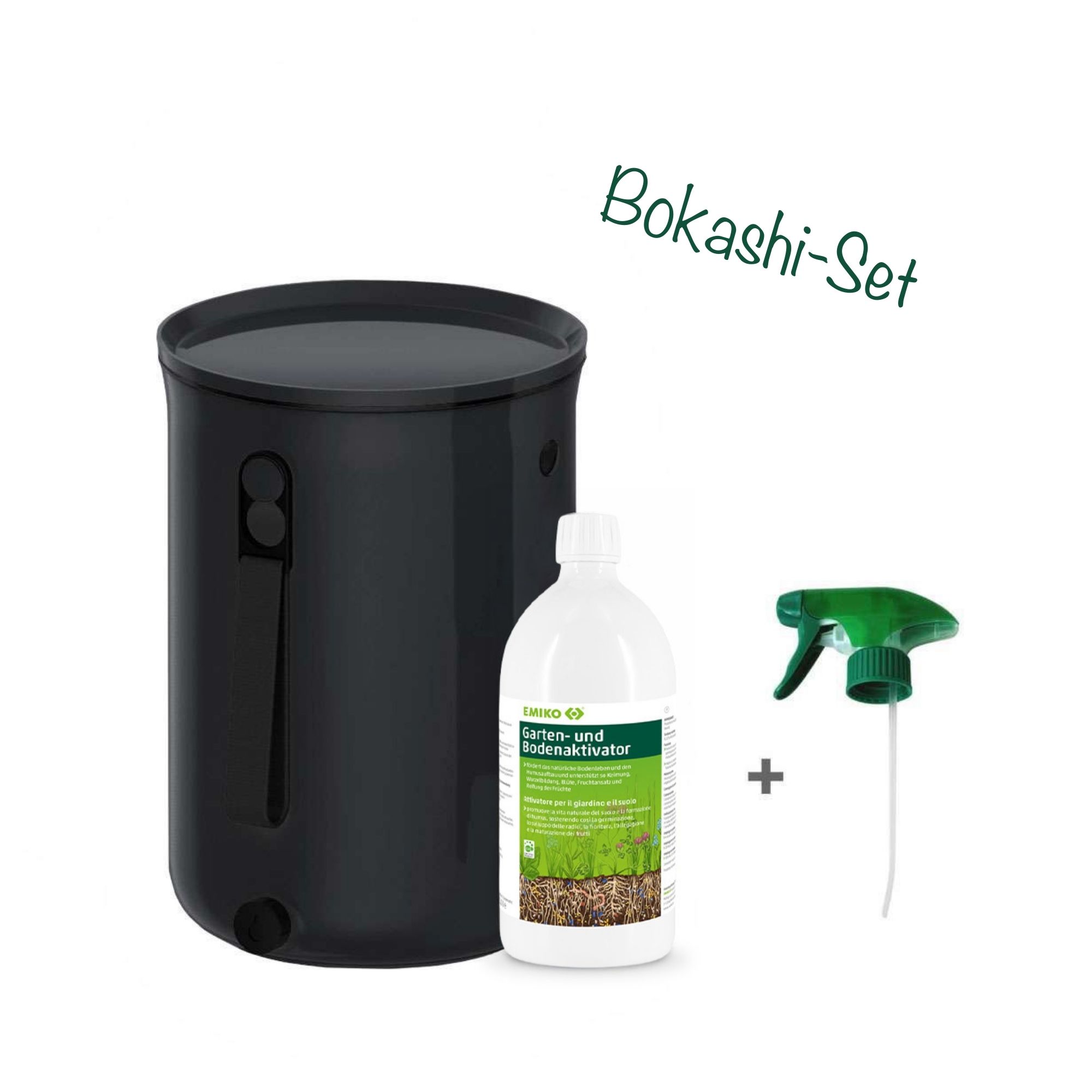 EM Bokashi Eimer Organko 2 schwarz 9,6 l - Fermentation von Garten- und Küchenabfällen