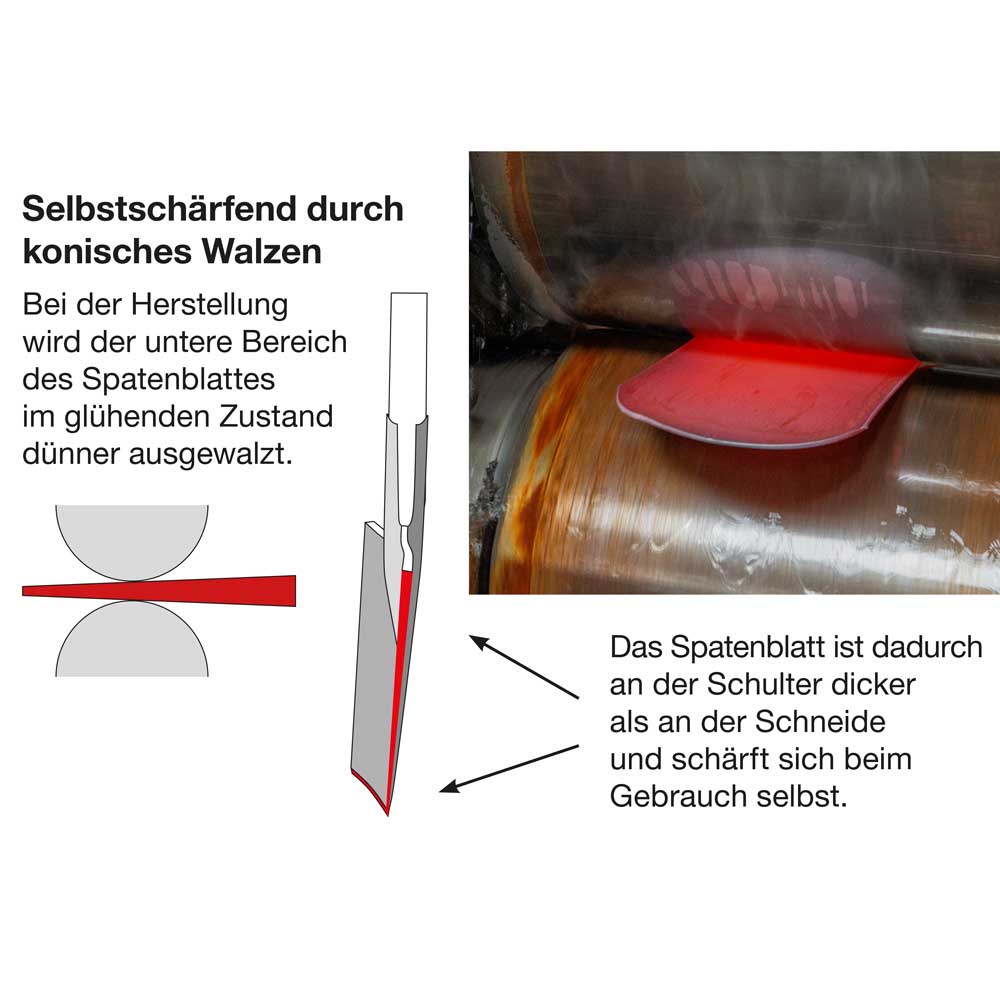 IDEAL Spaten mit Eschen-T-Stiel