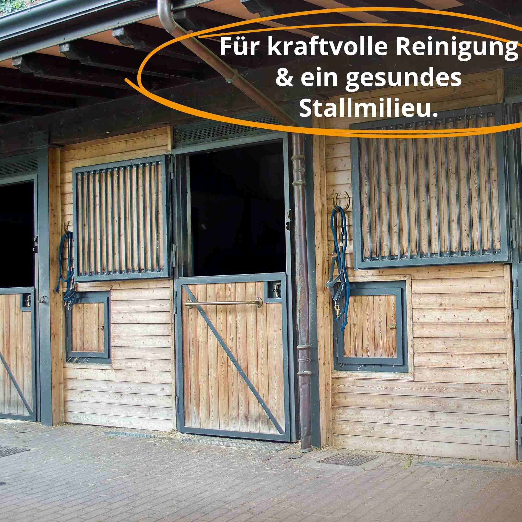 Haus- & Hoftiere Stallreiniger (ehemals HorseCare Stallreiniger) - EM Reiniger für Pferdeställe