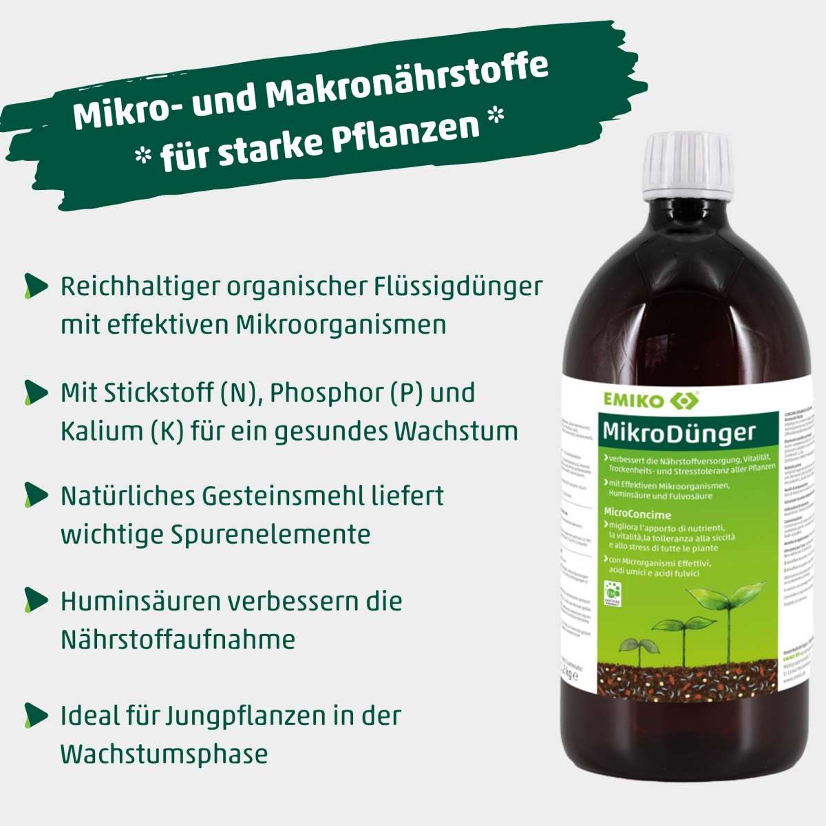 EMIKO MikroDnger  organischer NPK-Dnger mit Effektiven Mikroorganismen  | EMIKO Online Shop